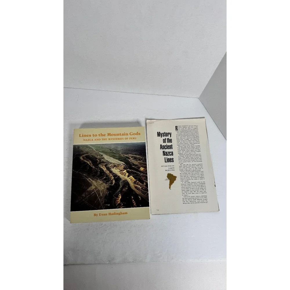 Lines to the Mountain Gods Evan Hadingham 1988 Paperback Nazca Peru Archaeology
